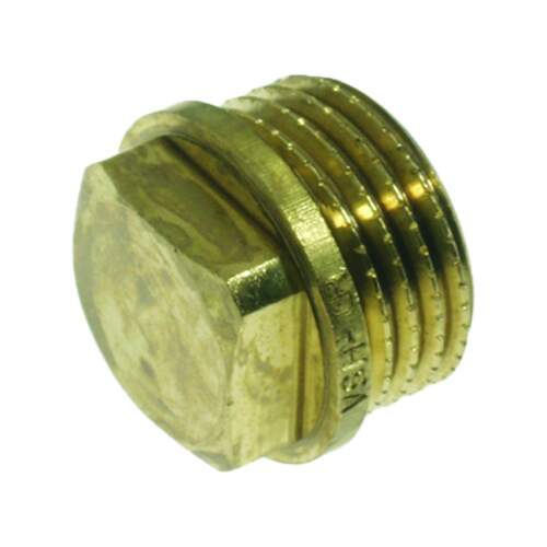 Universeel messing draadfitting plug 1/4" 1 x buitendraad