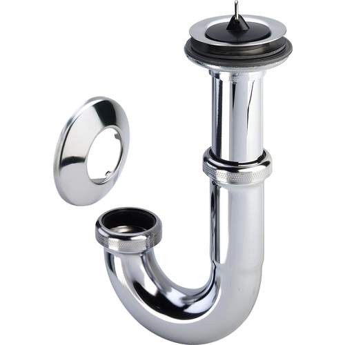 Viega plugbuissifon 5/4" chroom met rozet zonder muurbuis