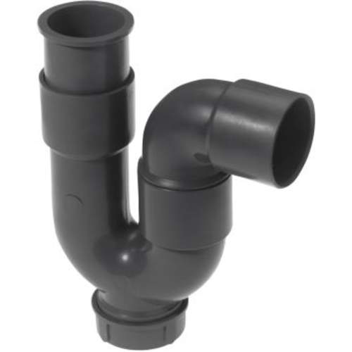 McAlpine lijmsifon, model P, 40 x 40 mm, met verstelbare inlaattule, grijs
