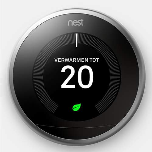 Smash religie rand Nest Learning Thermostat slimme thermostaat 3e generatie RVS - Wasco