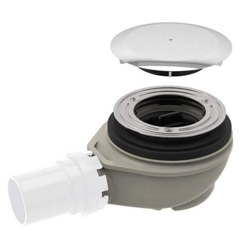 Geberit douchebakafvoer Ø90 met afvoerdeksel, waterslothoogte 50 mm ...