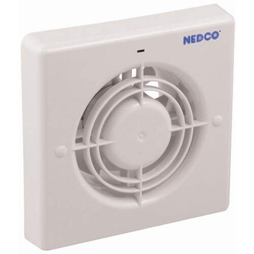 Nedco CR 120VT badkamer/toiletventilator 120mm 130 m³/h wit kunststof met timer en -