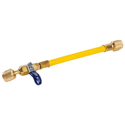 Yellow Jacket slang met 45° afsluiter geel 1/4" lengte=20cm Wasco